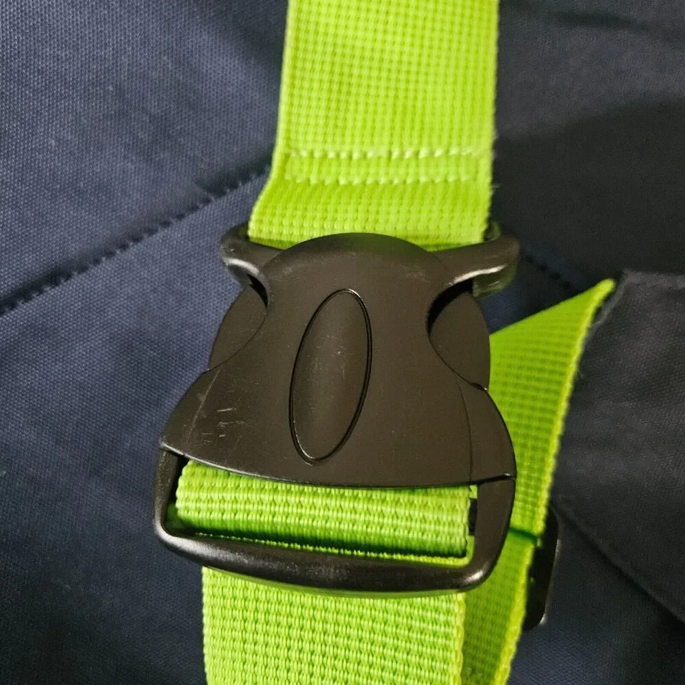 Tommy Hilfiger‎ Logo Blue Lime Green Crossbody Sling Ergo Bag Backpack Vintage